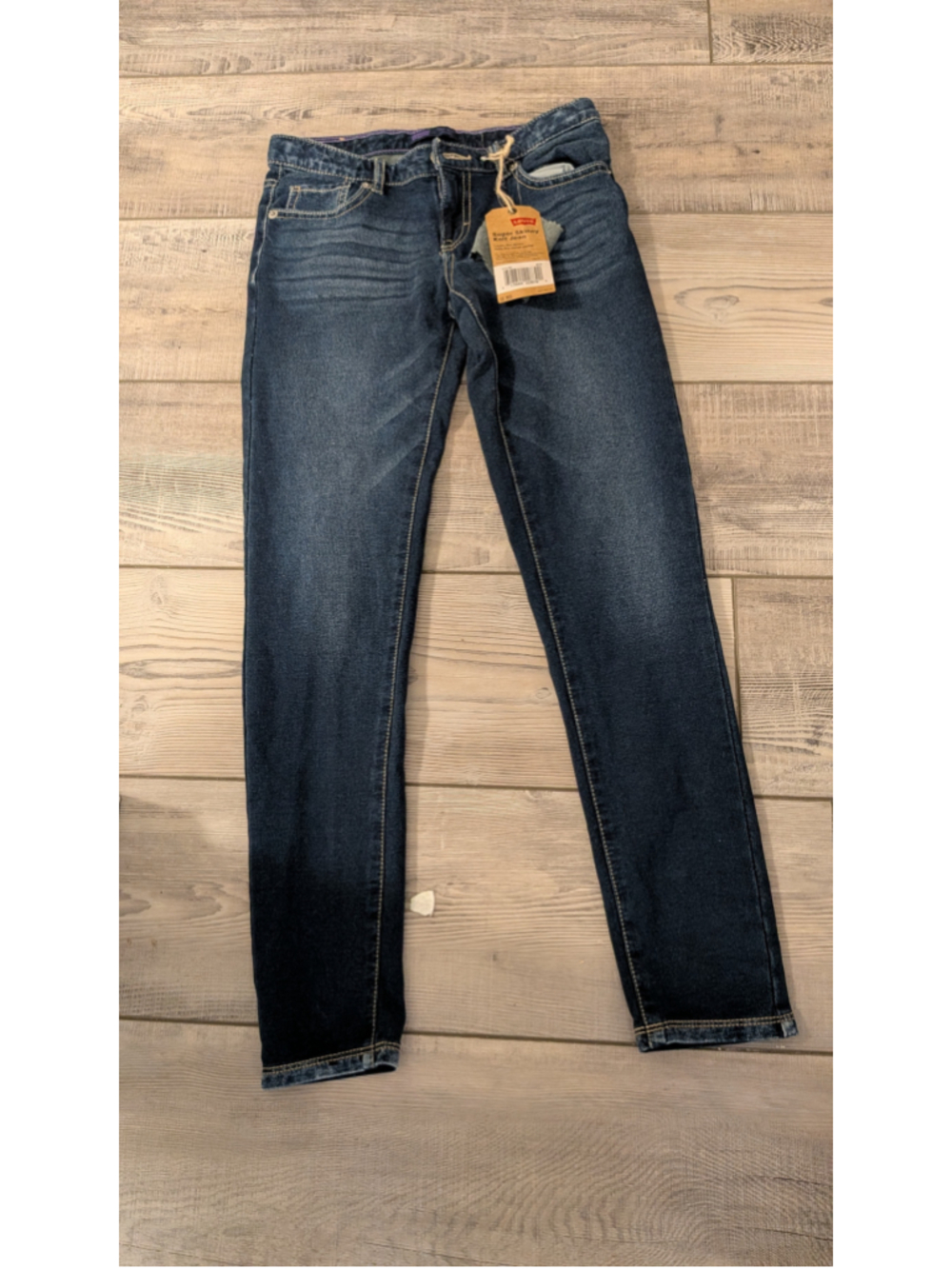 Levi’s Girls Super Skinny Knit Jeans Dark Wash Stretch NWT Size 12 Reg